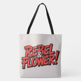 Tote Bag Rebel Flower Tygkasse