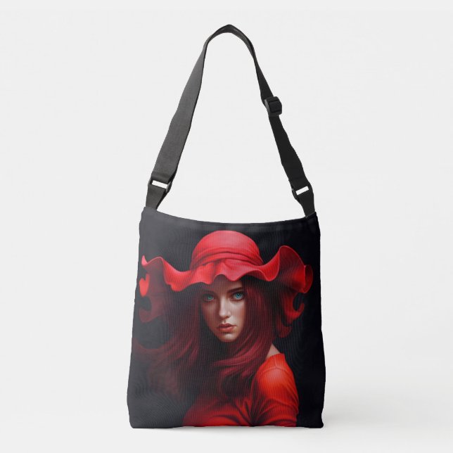Tote Bag Red Hat Girl Axelväska (Framsida)