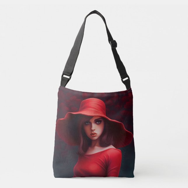 Tote Bag Red Hat Girl Axelväska (Framsida)