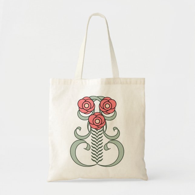 Tote Bag ro Art Déco Tygkasse (Framsidan)
