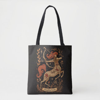 Tote Bag Sagittarius Celestial Zodiac Art Tygkasse