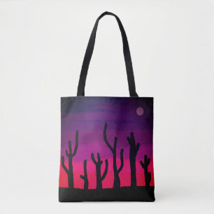 Tote Bag Saguaro Sunset Tygkasse