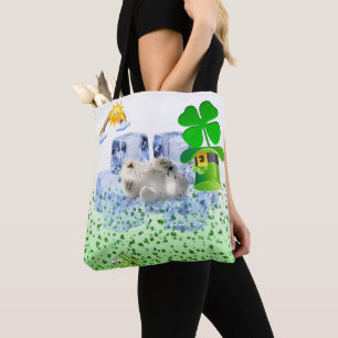 Tote Bag Saint patrick's day Polar Bear Tygkasse