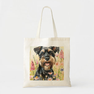 Tote Bag – Schnauzer Canvasväska för hundälskare Tygkasse