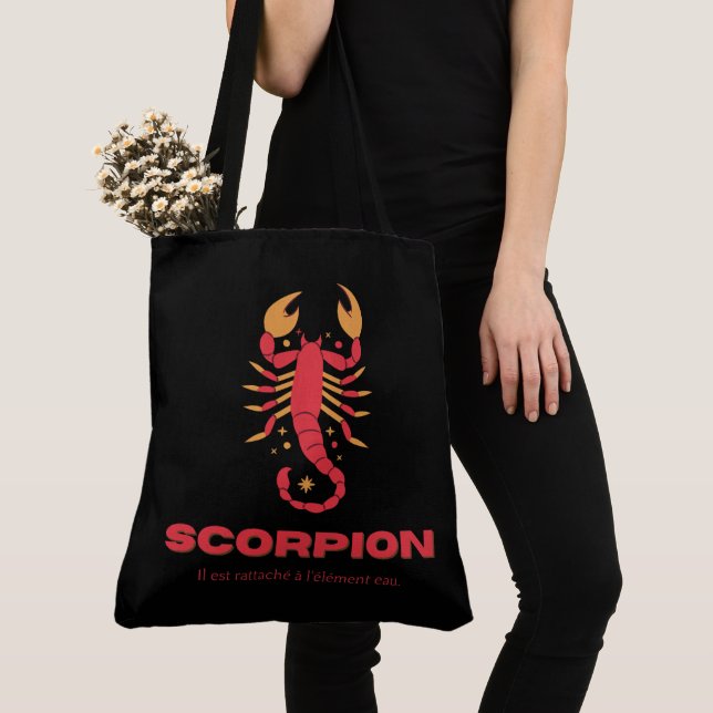 Tote Bag Scorpion Tygkasse (Närbild)