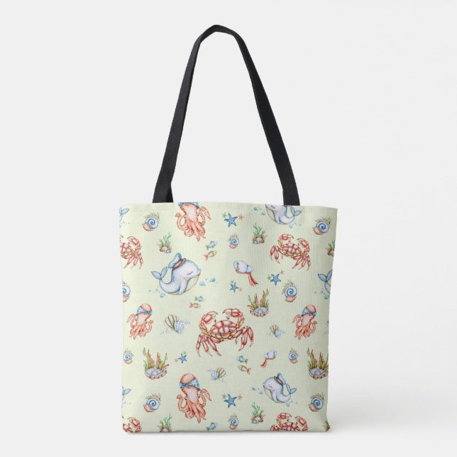 Tote Bag Sea Breeze Cuties Tygkasse (Baksida)
