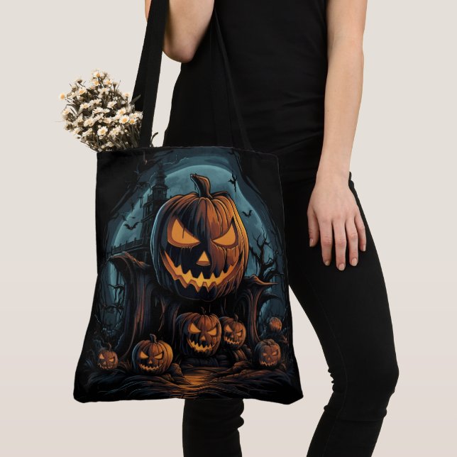 Tote Bag Shadows of the Full Moon Tygkasse (Närbild)