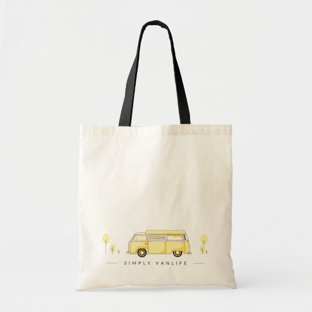 Tote Bag simply vanlife Tygkasse (Framsidan)