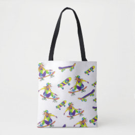 Tote Bag Skateboarder Girl Tygkasse