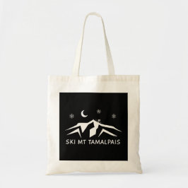 Tote Bag Skidor Mt Tamalpais Snöflingor Skidåkare Tygkasse