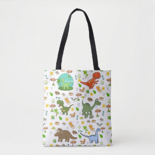 Tote Bag, söt dinosaurie vilda djur Tygkasse