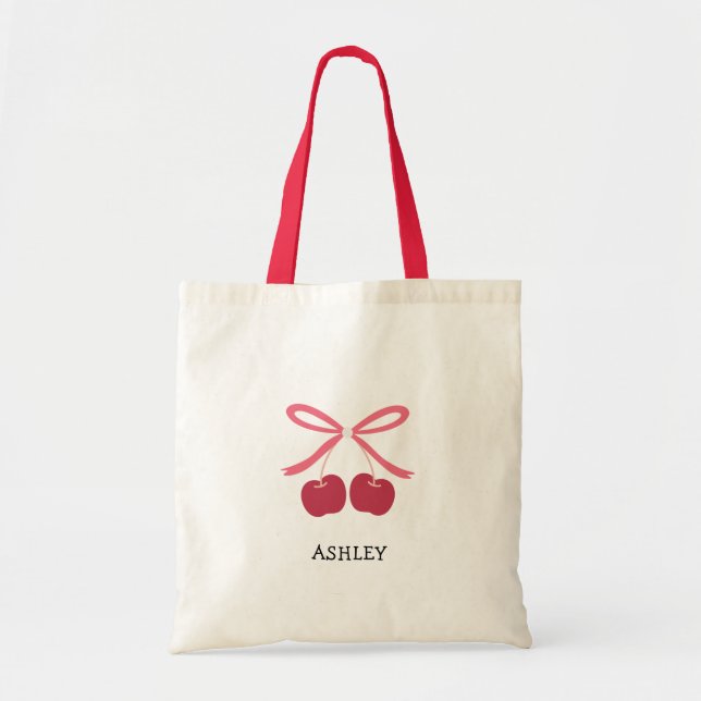 Tote Bag | Söt Körsbåge Söt Illustration Tygkasse (Framsidan)
