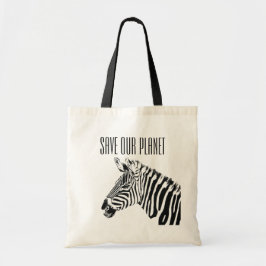 Tote Bag - Spara our Planet - Zebra Tygkasse