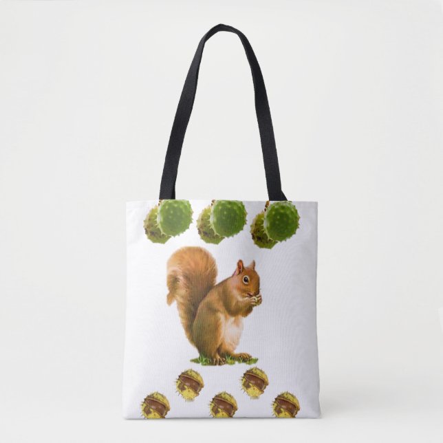 Tote Bag Squirrel Tygkasse (Framsida)