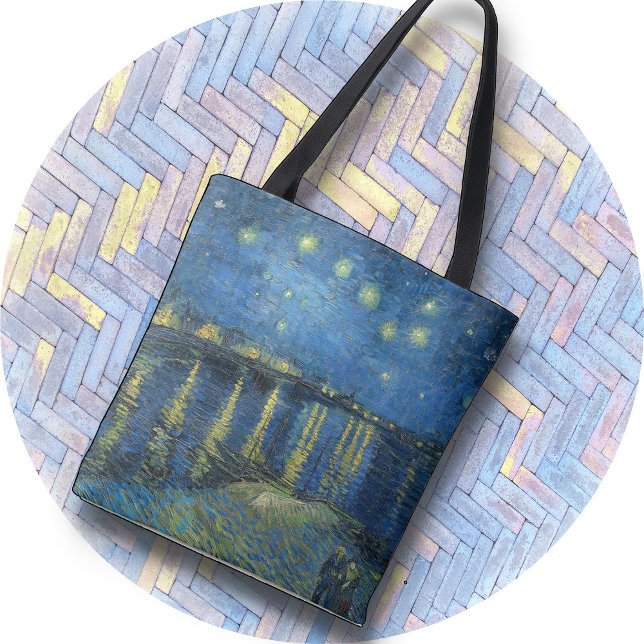 TOTE BAG -"Starry Natt over Rhone" - van Gogh Tygkasse (Skapare uppladdad)