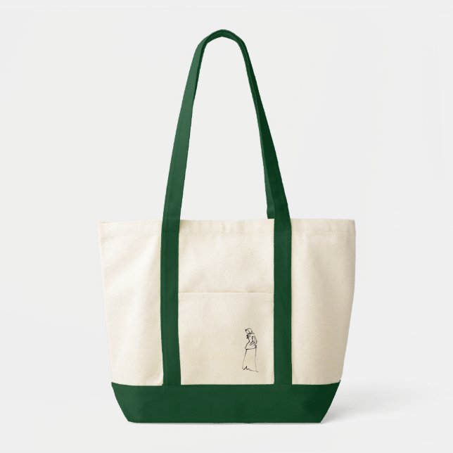 Tote Bag Stilistiskt Snitt Tygkasse (Framsidan)