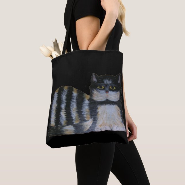 Tote Bag - stripe-katt Tygkasse (Närbild)