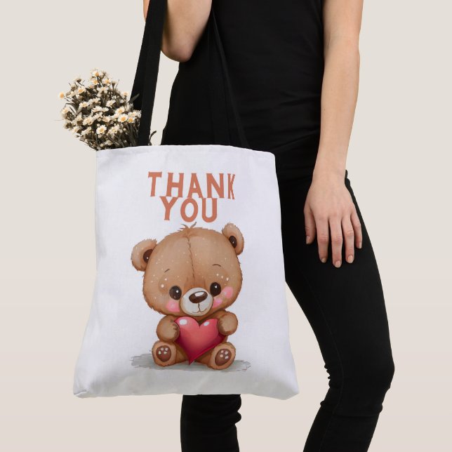 Tote Bag Thank you Tygkasse (Närbild)