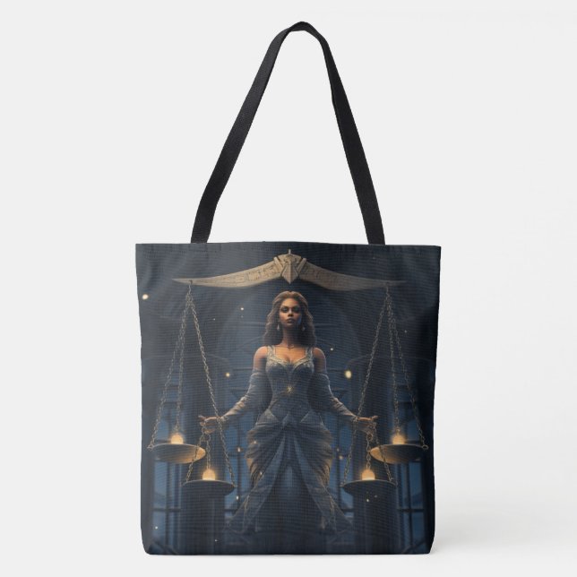 Tote Bag The Starry Libra Tygkasse (Framsida)