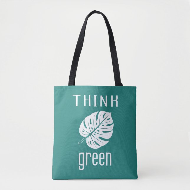 Tote bag THINK GREEN Tygkasse (Framsida)
