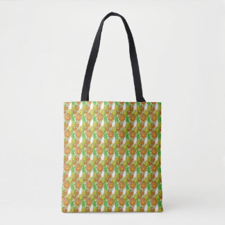 Tote Bag - Three Dimensional Flowers Tygkasse