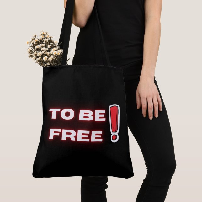 Tote Bag to be free Tygkasse (Närbild)