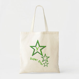 Tote Bag - Toppen Star i Grönt Tygkasse