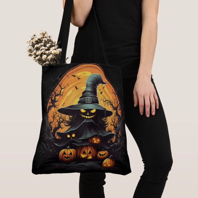 Tote Bag Trick or Treat Tygkasse (Närbild)