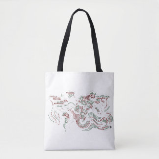 Tote Bag Typografisk Jordkonst Tygkasse