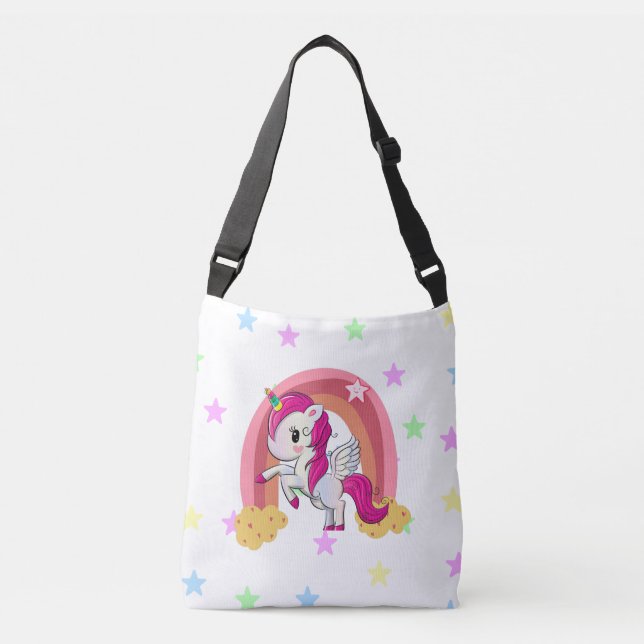Tote bag unicorn axelväska (Framsida)