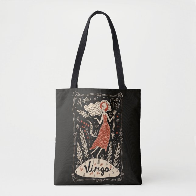 Tote Bag Våg Celestial Zodiac Art Tygkasse (Framsida)