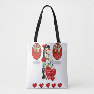 Tote bag valentines day kärlek hjärtan tygkasse
