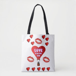 Tote bag valentines day kärlek hjärtan tygkasse