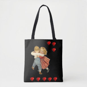 Tote bag valentines day kärlek hjärtan tygkasse
