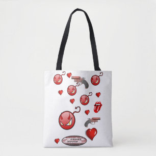 Tote bag valentines day kärlek hjärtan tygkasse