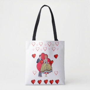 Tote bag valentines day kärlek hjärtan tygkasse