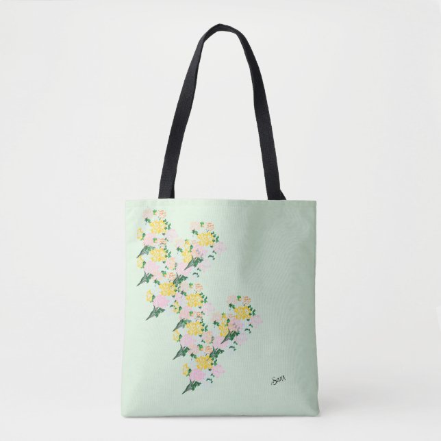 Tote Bag: Vår blommor Tygkasse (Framsida)