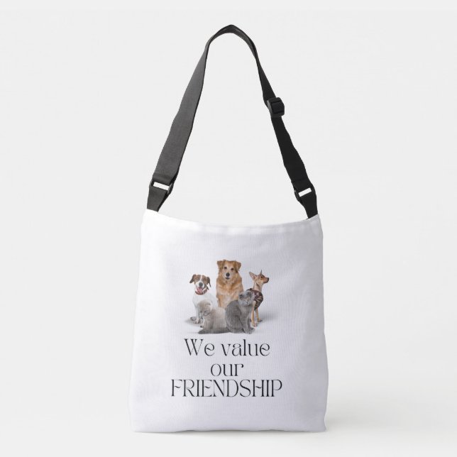 Tote Bag - vi värdesätter vår vänskap Axelväska (Framsida)
