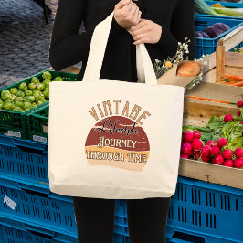 Tote Bag "Vintage Lifestyle Journey through Time" Jumbo Tygkasse