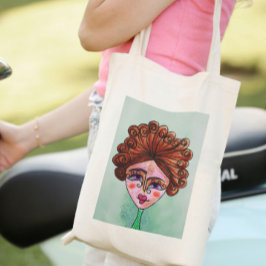Tote Bag (Whimsical Woman - 01) Tygkasse