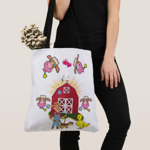 Tote Bag White Land Farm Tygkasse