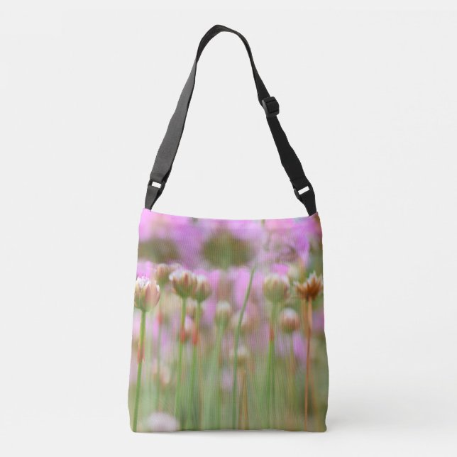 Tote Bag with Random Abstract Flowers Photograph Axelväska (Baksida)