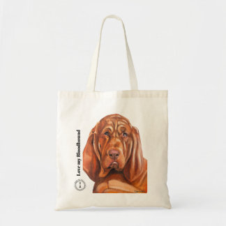 tote bag with the bloodhound from the oil painting tygkasse