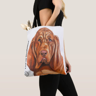 tote bag with the bloodhound from the oil painting tygkasse