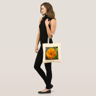 Tote Bag with Zinnia Tygkasse