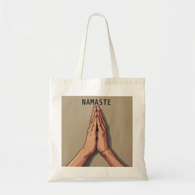 Tote Bag/Yoga Namaste-säck Tygkasse (Framsidan)