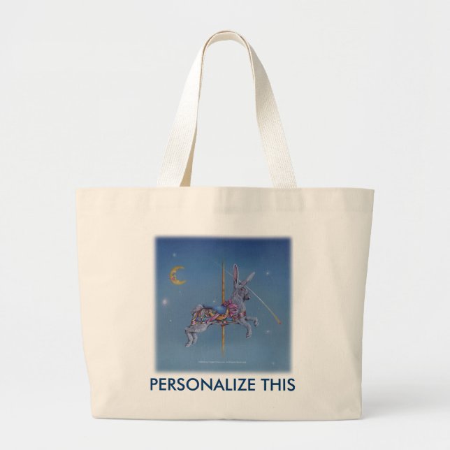 Tote bags - Carousel Rabbit Jumbo Tygkasse (Framsidan)