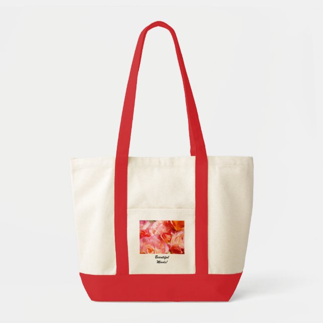 Tote bags Chef ger Rosa ros med vackra minds Tygkasse (Framsidan)