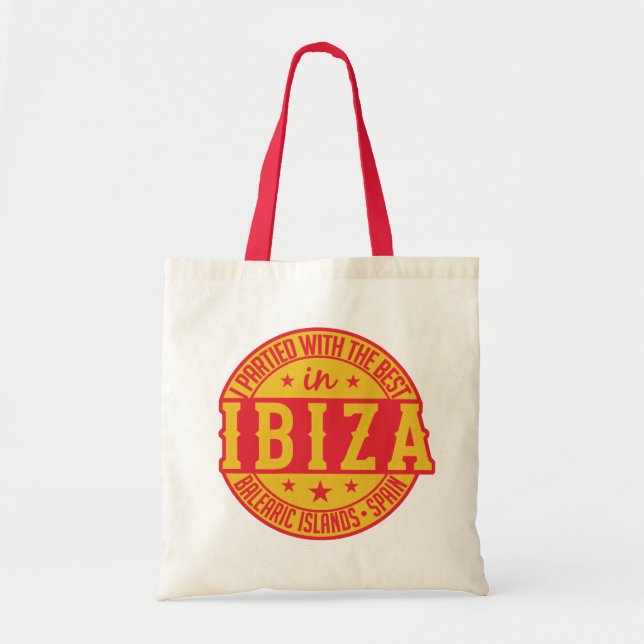 Tote bags för IBIZA Spanien Tygkasse (Framsidan)