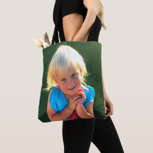 Tote bags för Personligen 2 foton, Fullt Skriv ut Tygkasse